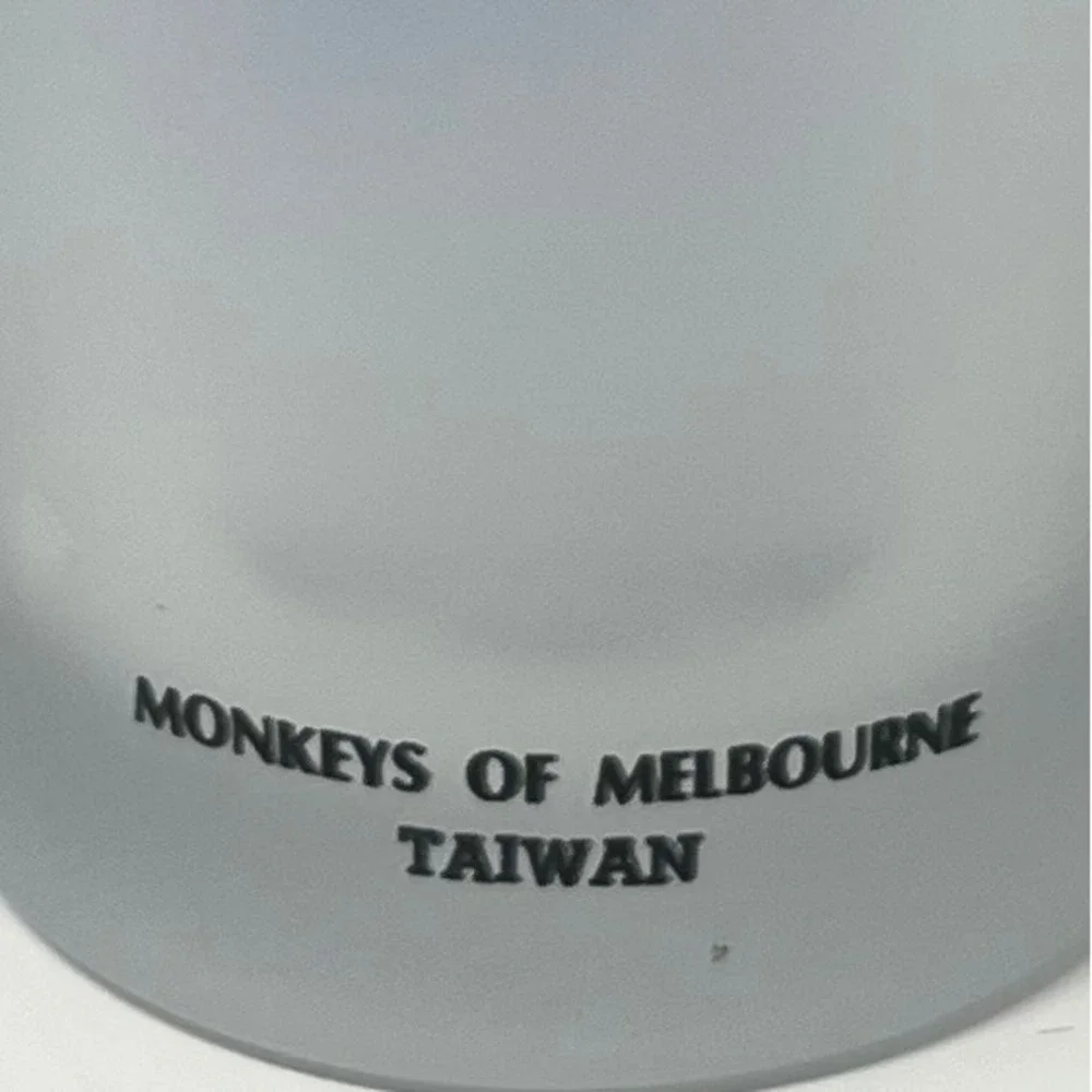 Vintage Monkeys of Melbourne Frosted Glass Donald Duck Disney Tumbler 90s‎